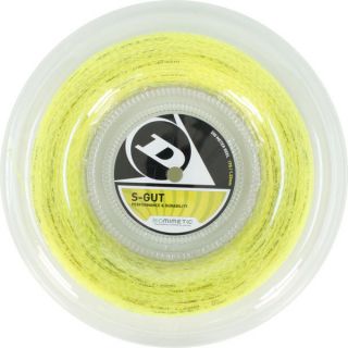 Dunlop S Gut Biomimetic 17G Yellow Tennis String Reel