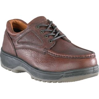 Florsheim Steel Toe Lace Up Oxford Work Shoe   Dark Brown, Size 6 1/2 Extra
