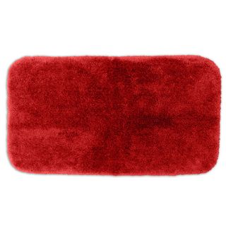 Posh Plush Garnet Red Washable 30x50 Inch Bath Rug