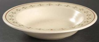 Anchor Hocking Chantilly Rim Soup Bowl, Fine China Dinnerware   Stoneware,Brown