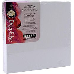 Deep Edge 8x8 inch Stretched Cotton Artists Canvas (8 inches high x 8 inches wide x 1.5 inches deepQuality stretched cotton canvas Ideal for use with oils, acrylics and alkyd colorHeavier weight, superior quality clothMedium grain surface ideal for all te