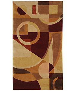 Handmade Rodeo Drive Deco Beige/ Multi N.Z. Wool Rug (2 X 3) (BeigePattern GeometricMeasures 0.625 inch thickTip We recommend the use of a non skid pad to keep the rug in place on smooth surfaces.All rug sizes are approximate. Due to the difference of m