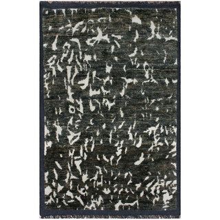 Nuloom Hand knotted Abstract Black Wool / Jute Rug (5 X 8) (BlackPattern AbstractTip We recommend the use of a non skid pad to keep the rug in place on smooth surfaces.All rug sizes are approximate. Due to the difference of monitor colors, some rug colo