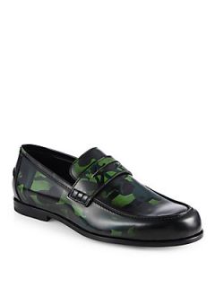 Jimmy Choo Printed Patent Leather Loafers   Green   Jimmy Choo Shoes