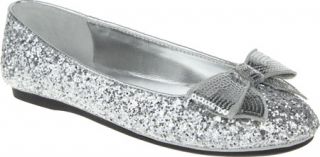 Girls Nina Banji   Silver Chunky Glitter Casual Shoes