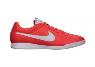 Nike Tiempo Genio Leather Mens Indoor Competition Soccer Shoes   Total Crimson