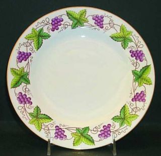 Spode Grapevine Luncheon Plate, Fine China Dinnerware   Purple Grapes, Green Lea