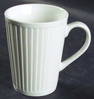  Linear Mug, Fine China Dinnerware   Home Collection,  White, Embossed R