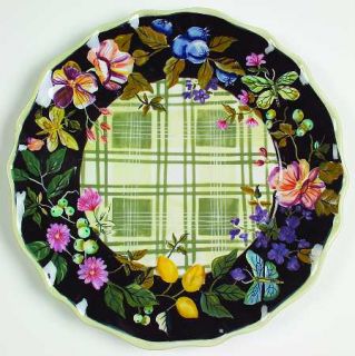 Tracy Porter Jardinere Dinner Plate, Fine China Dinnerware   Florals,Insects On