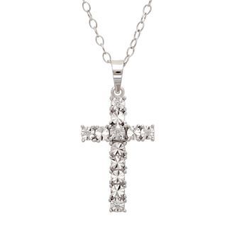 Diamond Accent Cross Pendant, Womens