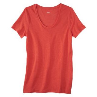 Mossimo Womens Plus Size Scoop Neck Tee   Red 4