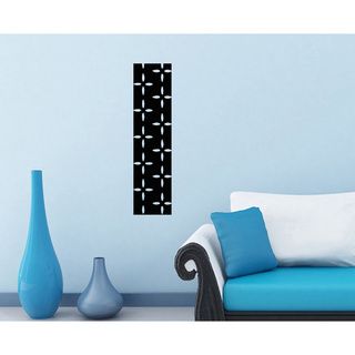 Ornamental Modern Flowers Glossy Black Vinyl Sticker Wall Decal (Glossy blackTheme ModernMaterials VinylIncludes One (1) wall decalEasy to apply; comes with instructions Dimensions 25 inches wide x 35 inches longAll measurements are approximate. )