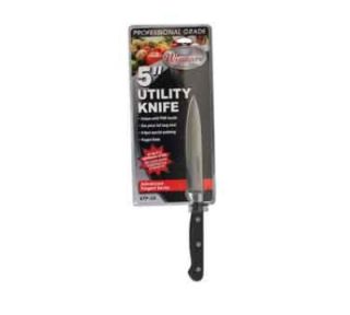 Winco 5 in Utility Knife, 1 Piece Full Tang, Forged Carbon Steel, POM Handle