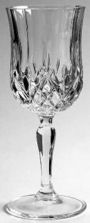 Royal Crystal Rock Opera Wine Glass   Cut Verticals,Criss Crosses