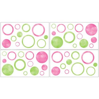 Sweet Jojo Designs Modern Circles Wall Decal Stickers (set Of 4) (PaperHanging instructions Easy peel and stick backingDimensions (each) 10 inches high x 18 inches wideNOTE These decals are intended for standard flat wall finishes and may not adhere co