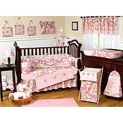 Sweet Jojo Designs Pink Camo 9 piece Crib Bedding Set