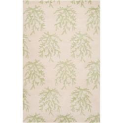 Somerset Bay Hand tufted Bacelot Bay Green Beach inspired Wool Area Rug (5 X 8)