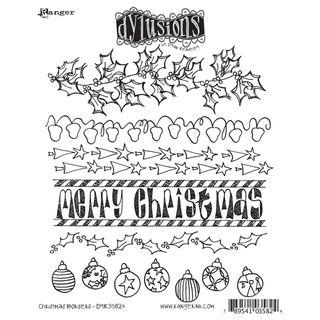 Dyan Reaveleys Dylusions Cling Stamp Collection christmas Borders