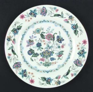 Sadek Garden Of India Dinner Plate, Fine China Dinnerware   Floral Sprays, Rim,