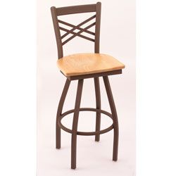 Cambridge Bronze 30 inch Counter Swivel Stool With Natural Oak Seat