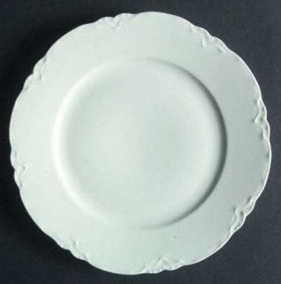 Fraureuth Fra12 Dinner Plate, Fine China Dinnerware   White, Embossed Edge, Scal