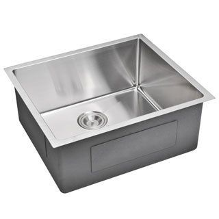 Water Creation Ss us 2320b Hand Made 23x20 inch Single Bowl Stainless Steel Undermount Kitchen Sink