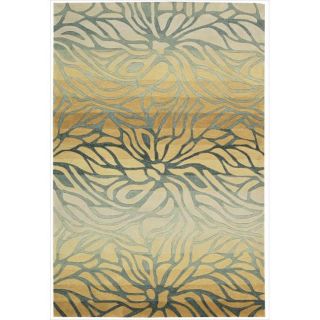 Hand tufted Contour Abstract Lilies Breeze Rug (73 X 93)