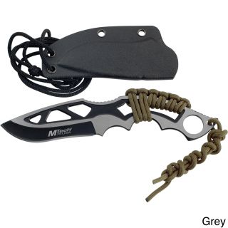 8 inch Mtech Usa Tactical Neck Knife (Black, greyBlade materials Stainless steelHandle materials CordBlade length 3.25 inchesHandle length 4.5 inchesWeight 0.43 poundsDimensions 9 inches high x 3 inches wide x 1 inch longBefore purchasing this produ