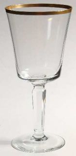 Lenox Eternal (Gold Trim) Water Goblet   Barclay Shape,Older,Facette Stem