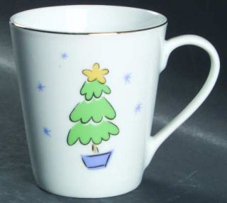 Merry Brite (China) Merry Christmas Mug, Fine China Dinnerware   Reindeer,Packag