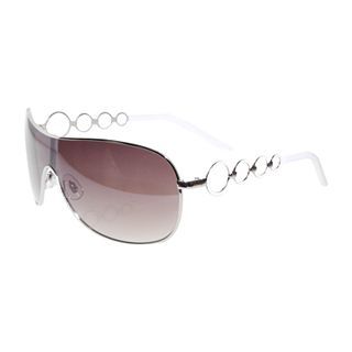 Solargenics Metal Shield Sunglasses, Silver, Womens