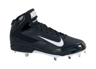 Nike Huarache Pro Mid Metal Mens Baseball Cleats   Black