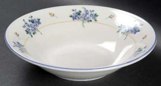 Farberware Hydrangea Soup/Cereal Bowl, Fine China Dinnerware   Purple Flowers &