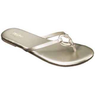 Womens Mossimo Louisa Flip Flop   Gold 10