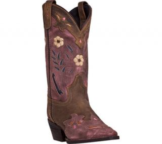 Womens Laredo Miss Kate 52137   Brown/Pink Leather Boots