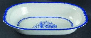 Spode Blue Clipper 9 Oval Vegetable Bowl, Fine China Dinnerware   Blue Bands An