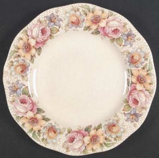 Wedgwood Newport Dinner Plate, Fine China Dinnerware   Pink Roses,Yellow,Blue&La