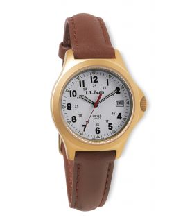 Womens Classic Field Watch, Gold Plated
