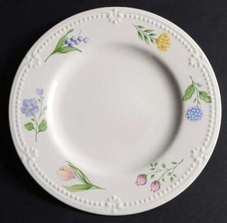 Pfaltzgraff Laralynn Salad Plate, Fine China Dinnerware   Floral Rim, Pearl Broc