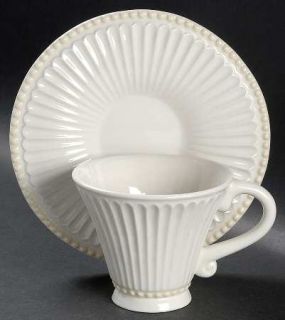 Lenox China ButlerS Pantry Footed Cup & Saucer Set, Fine China Dinnerware   Emb