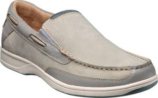 Mens Florsheim Lakeside Slip   Light Gray Nubuck/Light Gray Milled Leather Moc