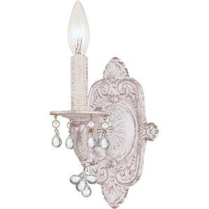 Crystorama Lighting CRY 5201 AW CLEAR Sutton Sutton 1 Light Murano Crystal White