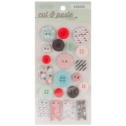 Cut and Paste Flair Decorative Chipboard Buttons  Snapshots