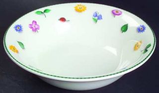 Vista Alegre Spring Coupe Cereal Bowl, Fine China Dinnerware   Flower Sprigs, Gr