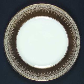 Royal Doulton Piper Gold Accent Luncheon Plate, Fine China Dinnerware   Archives