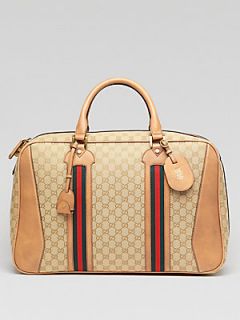 Gucci Original GG Top Handle Suitcase   Tan