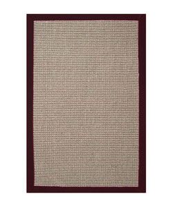 Hand woven Sisal Cherry Brown Border Rug (5 X 8) (brownPattern borderMeasures 0.33 inch thickTip We recommend the use of a non skid pad to keep the rug in place on smooth surfaces.All rug sizes are approximate. Due to the difference of monitor colors, s