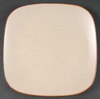 Home Trends Collector Square Brown Dinner Plate, Fine China Dinnerware   Tan Bod