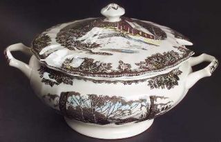 Johnson Brothers Friendly Village, The (England 1883) Tureen &  Lid, Fine Chin