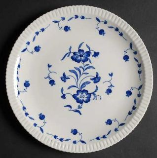 Syracuse Nantucket Dinner Plate, Fine China Dinnerware   Blue Flowers&Leaves,She